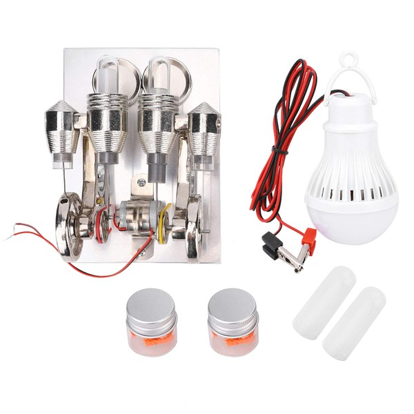 LED Stirling Engine 4 Cylinder Stirling Engine Miniature Hot Air