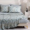 LONAVA Green Paisley Queen Size Bed Sheet Set, 6 Piece,
