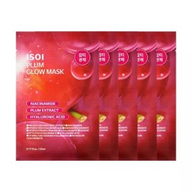 Isoi [아이소이]플럼 글로우 마스크 23ml X 5매 [ISOIN] Plum Glow Mask 23ml X 5 Sheets [MASK006]
