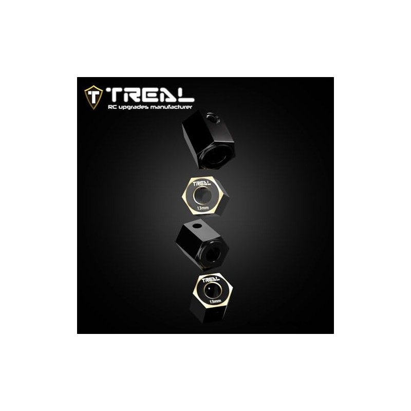 TREAL Brass Wheel Hex Hubs Adaptors Extended Hub for Axial