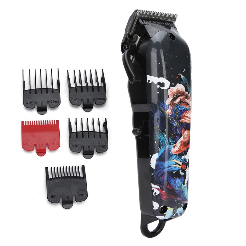 Electric Professional Hair Clipper Graffiti Pattern Hair Trimming Hair Cutter
