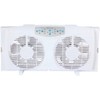 OPTIMUS F-5286 8" REVERSIBLE TWIN WINDOW FAN WITH THERMOSTAT