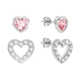 RADLEY Womens Sterling Silver Heart Twin Pack Earrings RYJ1177, Multi Colour, One Size