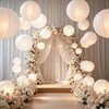 5 Pack 12 Inch White Round Paper Lanterns Chinese Japanese
