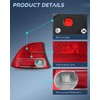 Nilight Taillight Assembly Compatible with 2006 2007 2008 Honda Civic