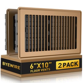 6x10 Floor Register, Heavy Duty Steel Floor Vents Covers, 2 Pack