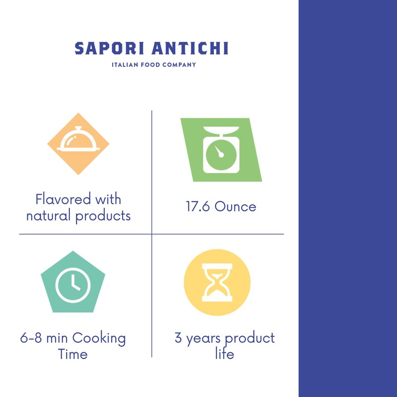 Sapori Antichi Pasta, Multicolor Fusilloni, 16-Ounce