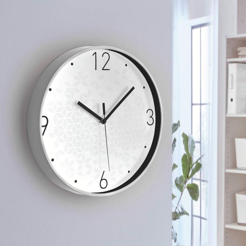 Leitz WOW Quartz Wall Clock, Perfect for Office, Kitchen, Living