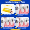 COCOBURI Dental Floss for Braces,Pre-Cut Strands Floss,Threaders for Bridges,Threaded Floss