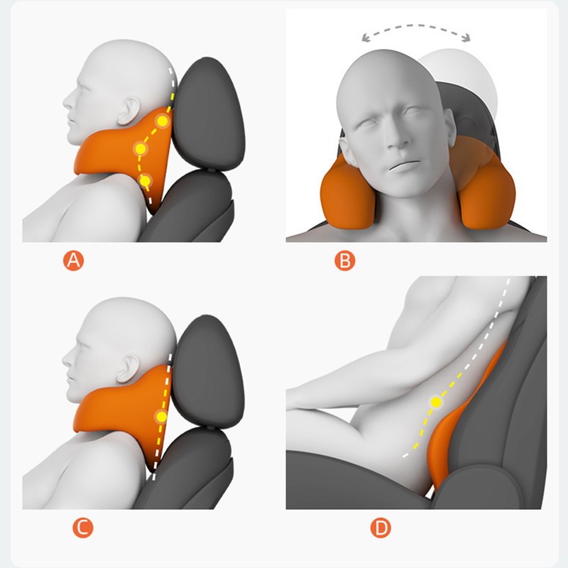 Car U Shaped Pillpw Headrest Memory Foam Cushion Neck Rest