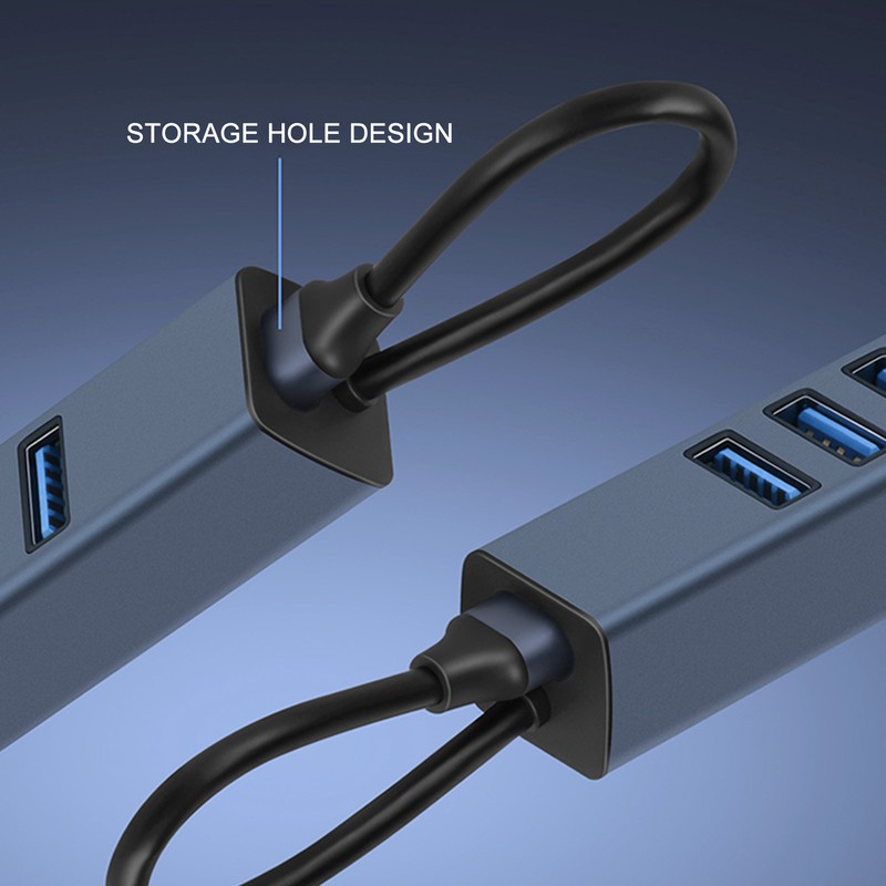 USB to Ethernet Adapter 4 Ports 100Mbps 5Gbps Aluminium Alloy