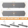 Kitchen Sink Splash Guard, 24in Faucet Mat Splash Catcher, Handle