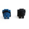 HOLZER 6 x mounting sockets, built-in socket, IP44, black, self-closing