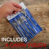 6 Heavy Duty Spade Drill Bits Set with a Vinyl