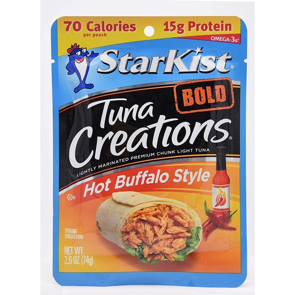 Starkist Tuna Creations, Hot Buffalo Style, Single Serve 2.6-Ounce Pouch (Pack of 4)
