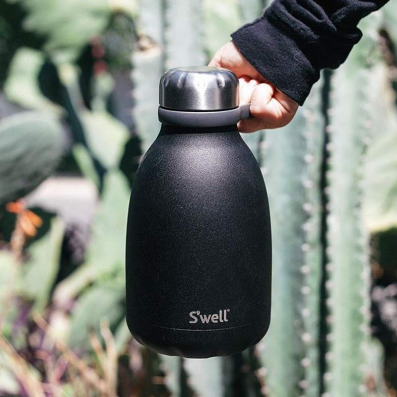 S'well Stainless Steel Roamer Bottle, 64oz, Onyx, Triple Layered Vacuum