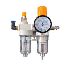 RebarTech Tire Changer Air Pressor Oil Water Regulator Separator with Pressure Gauge, Filter Lubricator, Oil Air Separator, Trap Filter, Max. 145psi, with Connectors