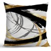 Abstract Modern Black and Gold Pillow Covers 18x18 for Couch