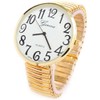 Ladies Large Number Face Stretch Band Watch Gold 1262G