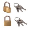 HIXNUG 2 Pieces Mini Padlock with Keys Solid Brass Padlocks