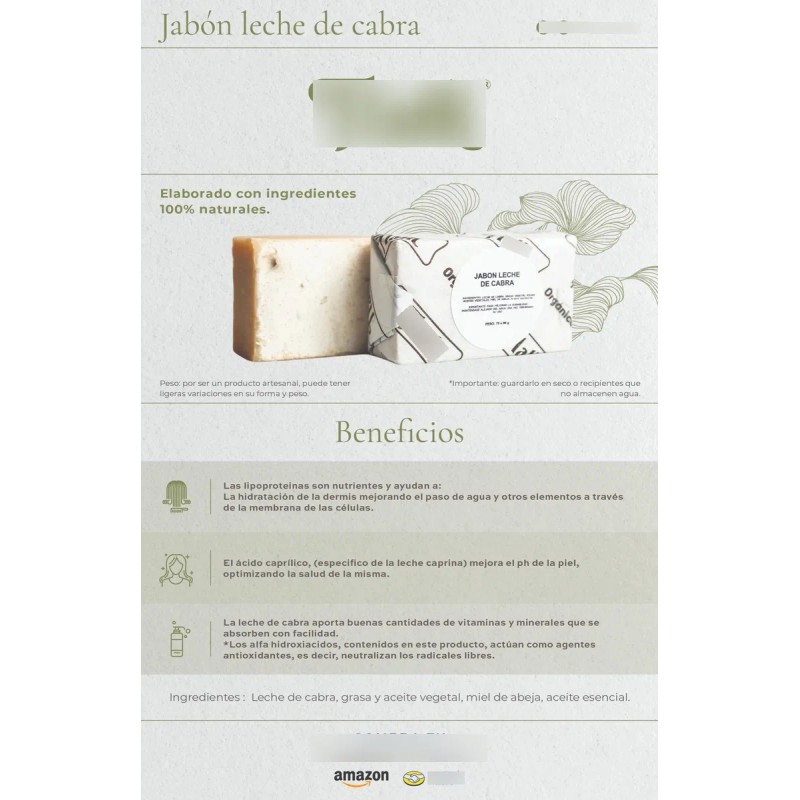 Jabon Avena Y Durazno Leche De Cabra Con Jabonera Bambu