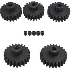 ADORLY Metal Steel 32P Pinion Gear 3.175mm Shaft 20T 21T 22T 23T 24T with Hex Key for Traxxas Slash 2WD Hoss Rustler 4X4 VXL Slash 4X4 Bandit Nitro Stampede E Revo maxx Upgrades Parts