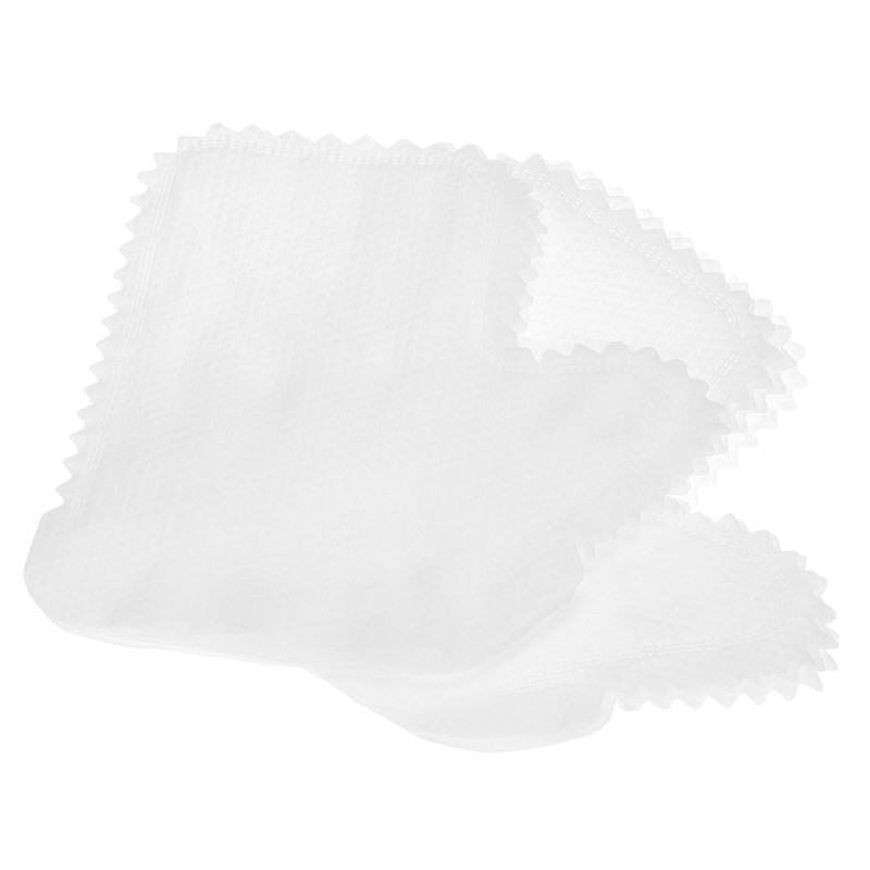 QWORK White Microfiber Dusting Gloves, 60 Pieces Dusting Mitt, Wipes