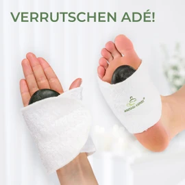 MASSAGE-EXPERT Hot Stone Ankle Strap / Hand Strap with Velcro Fastening [1 Pair], Pure Cotton (Terry Quality)