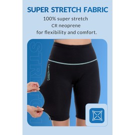 Lemorecn Wetsuit Shorts for Women 2mm Super Stretchy Neoprene Swim Shorts for Diving Surfing Swimming Snorkelling Diving Kayaking Water Sports (UK1026-Black-Green-XL)