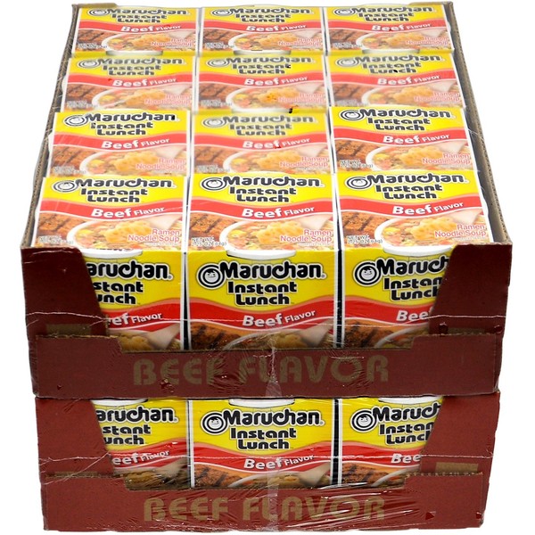 Maruchan Instant Lunch Cup O Noodles Beef Flavored Soup 24 Cups Per Box