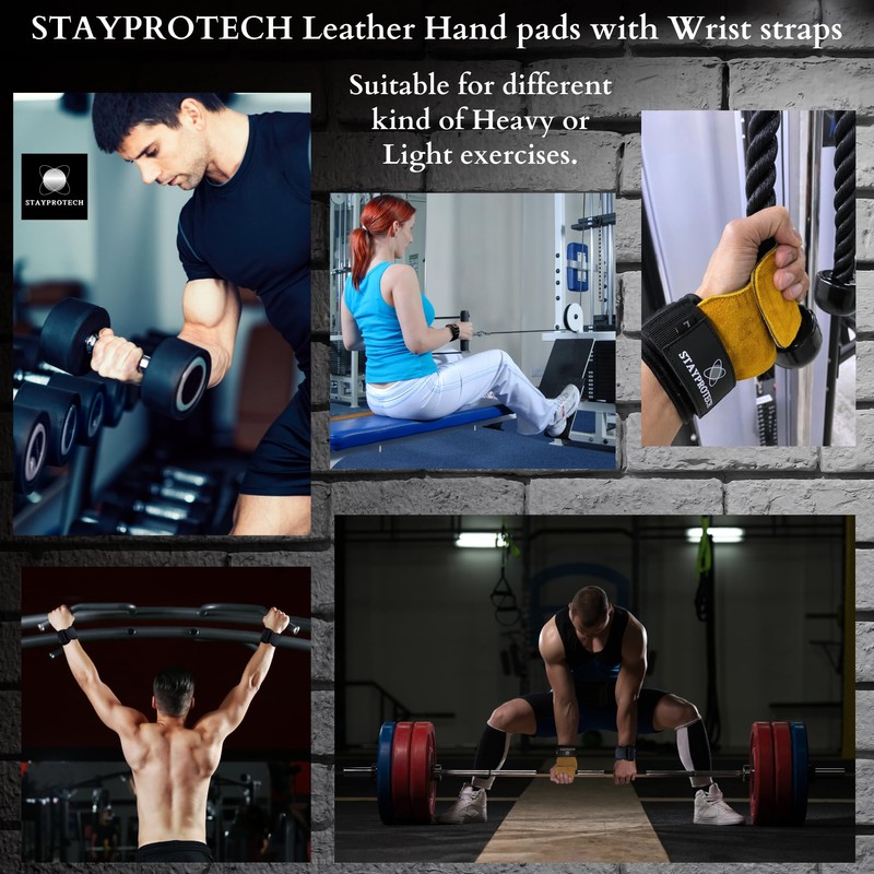 STAYPROTECH Weight Lifting Straps Adjustable Gym Grips for Men &