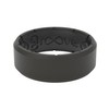 Groove Life Edge Black/Black Silicone Ring - Breathable Rubber Wedding