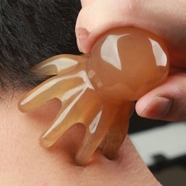 Gua Sha Massage Scalp Gua Sha Octopus Gua Sha Scalp Massage Lymphatic Massage Brown 2ea
