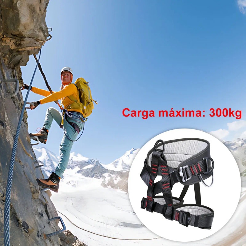 Arnés De Seguridad Escalada Cinturón De Alpinismo Ajustable