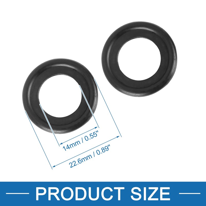 A ABSOPRO M14 Oil Drain Plug Gasket Washer Rubber Black