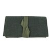 Portable Green Canvas Tool Roll Bag with 10 Pockets for