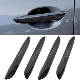 Zacxoxsr No Adhesive Car Door Handle Cover Protector Compatible for 2020 2021 2022 2023 2024 2025 Mazda 3 CX-30 2023 2024 2025 CX-50 Accessories (1. Glossy Black)