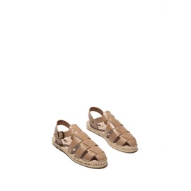 FLY LONDON Women's SOWA551FLY Fisherman Sandal, Taupe, 8-8.5