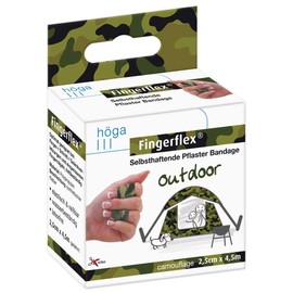 Fingerflex Camouflage, 2,5 cm x 4,5 m gedehnt, selbsthaftende Pflaster Bandage / Fingerverband, 1er Pack (1 x 15 g)