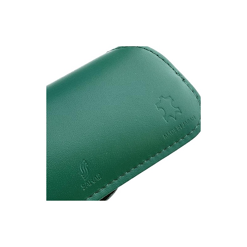 SAKAE F-20 TR700 Genuine Leather Glasses Case, green