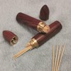 4 Pack Portable Wooden Toothpick Holder for Cinnamon Toothpicks Mini