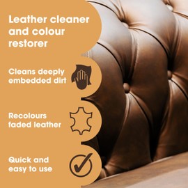Furniture Clinic Easy Leather Restoration Kit (Cream) | Includes Recolouring Balm, Ultra Clean, Sponge & Cloth for Furniture, Car Seats, Shoes & Bags…