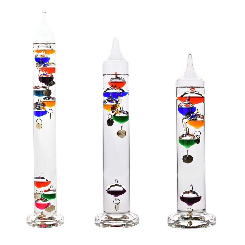 Widdop Bingham Galileo Thermometer 28cm Multi Coloured 5 Bulb G106