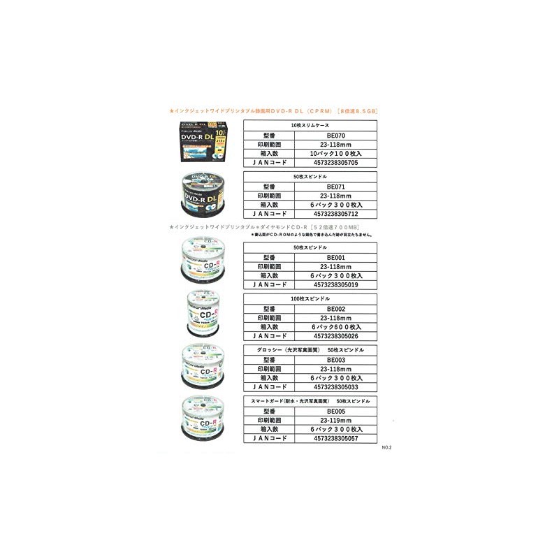FalconMedia Diamond CD-R BE001 for Single Recording (52x Speed, 50