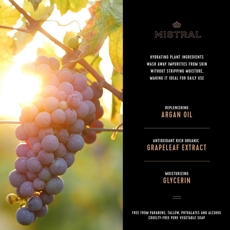 Mistral Bourbon Vanilla Luxury Bar Soap for Men | Men’s