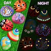 Set of 12 Stones Painting Set with 24 Colours, Glow