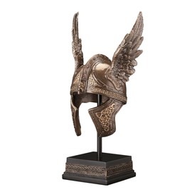 Veronese Design 9 1/2 Inch Norse Winged Helmet of Odin Cold Cast Resin Brozne Finish Sculpture Viking Home Decor Collectibles