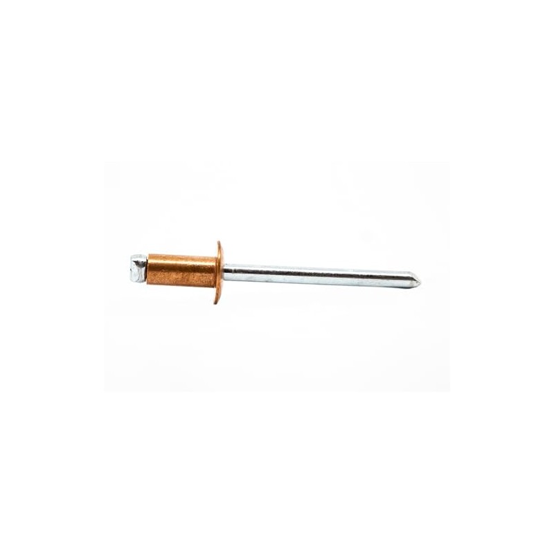4mm x 12mm Copper Blind Pop Rivet Dome Head Steel