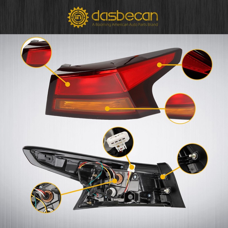 Dasbecan Tail Light Assembly Compatible with 2019-2026 Nissan Altima