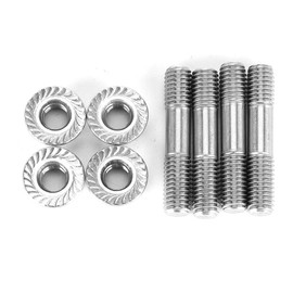 Exhaust Studs, 4pcs M8x1.25 Stud, Car Exhaust System Stud Nuts M8x1.25 42mm/1.65in T25 T28